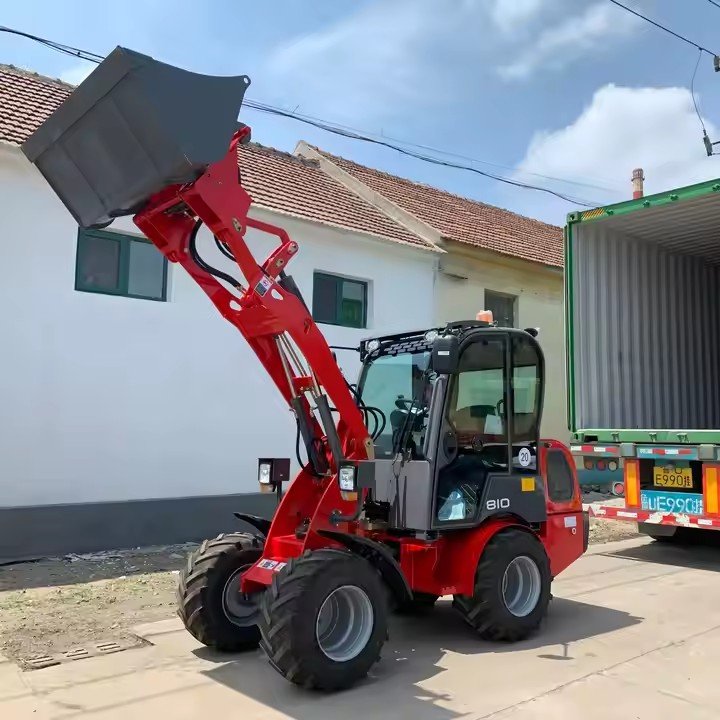 2024 New Design 4x4 Mini Wheel Loader Used with 1 Ton Rated Load and Attachments for Sale