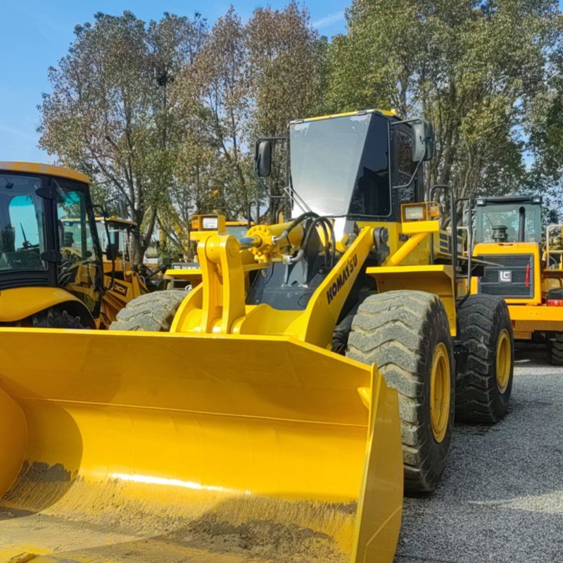 Used loaders Carter 420F 430F backhoe loaders Two busy excavators with telescoped arms