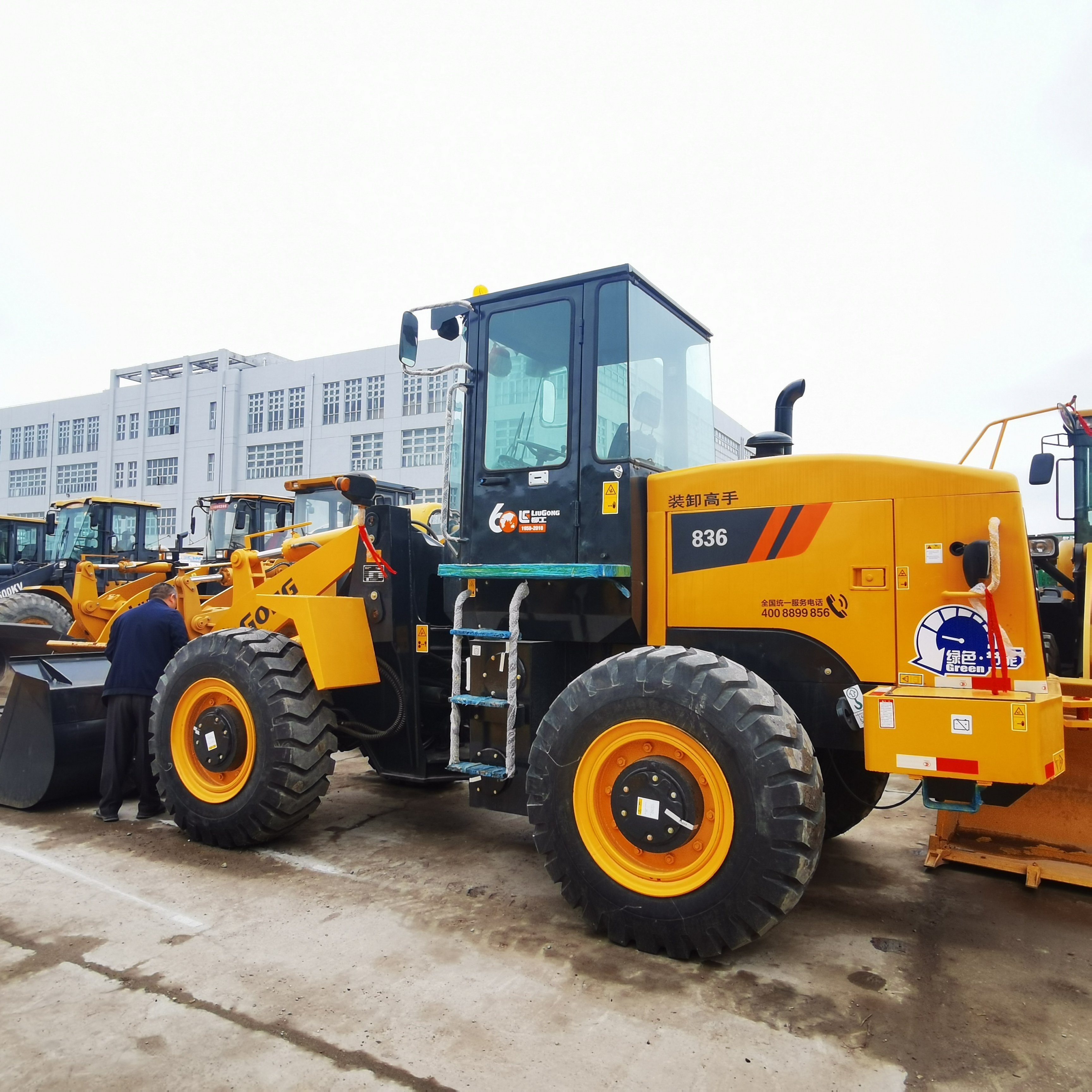 Used Liugong CLG836 Wheel Loader 0-1000 working hours compact skid steer loader and front end wheel new backhoe loader
