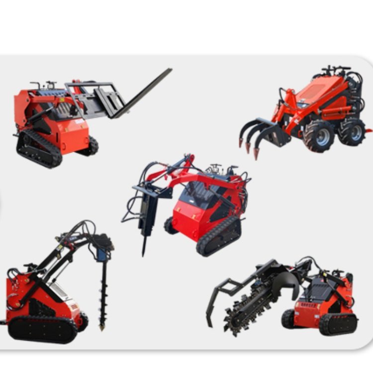 crawler slip loader multi-functional small skid steer loader used for indoor demolition of construction sites