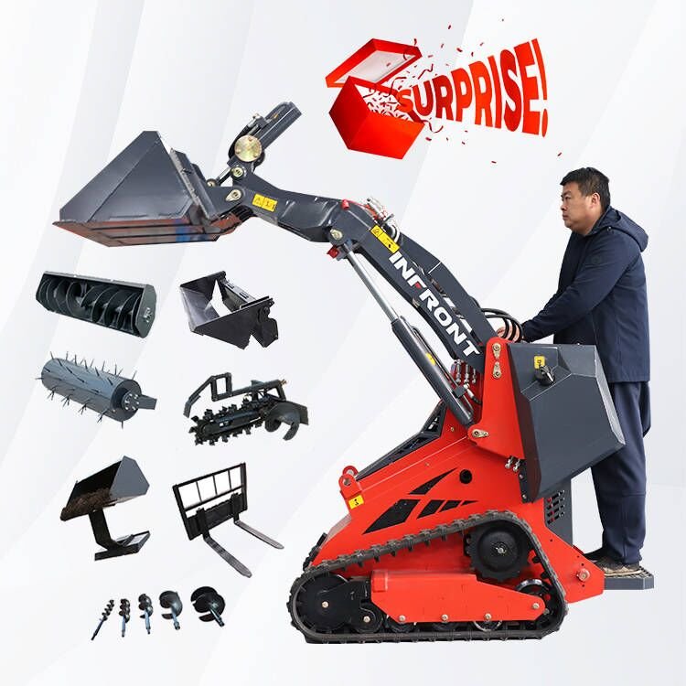 China 3.5 Ton 275B Mini Skid Steer Loader Diesel Engine Cylinder Crawler Good Price Used Backhoe Loader Bucket