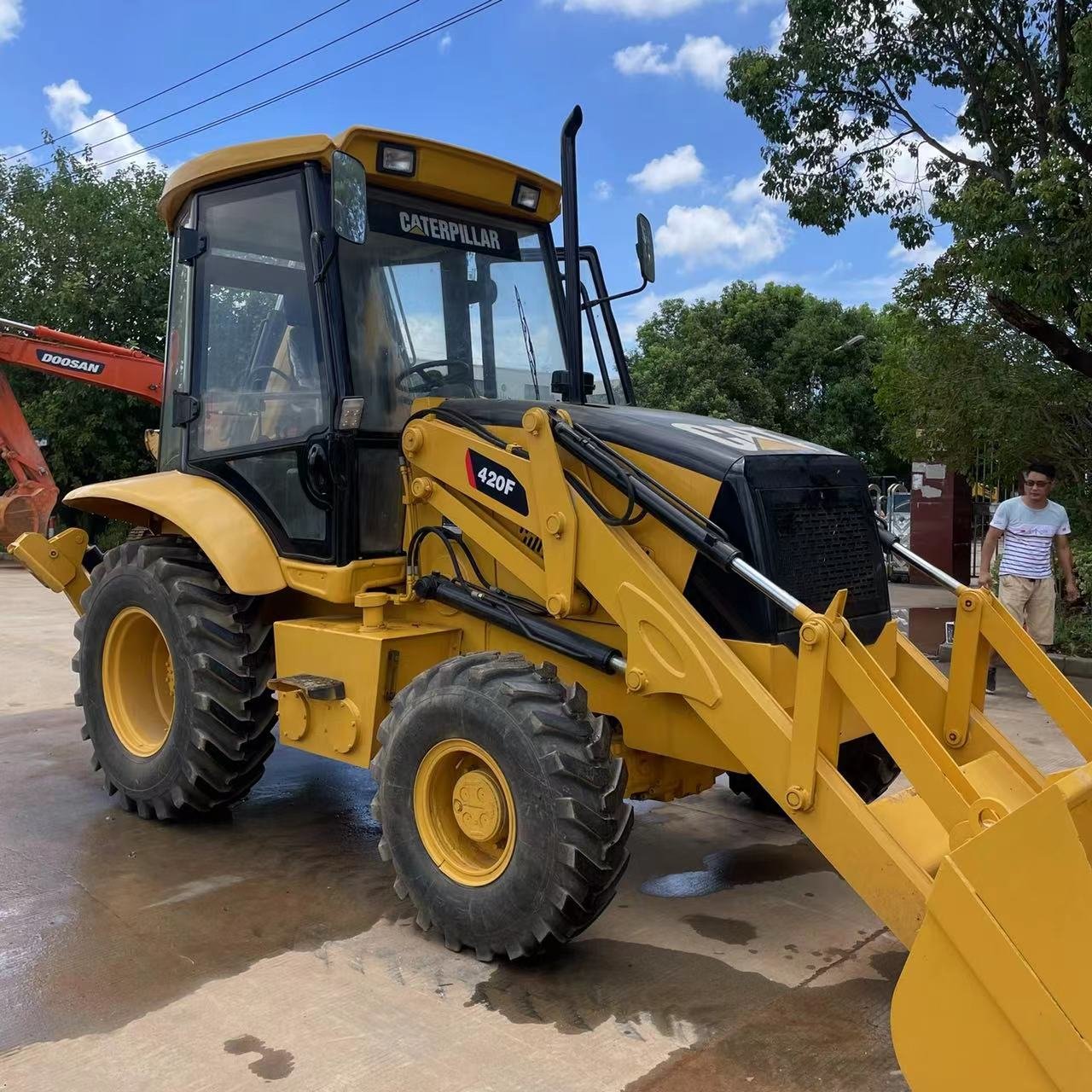 used retroexcavadoras 420F caterpillar420 420F cat 420f machinery backhoe excavator loader 20ton cat loader