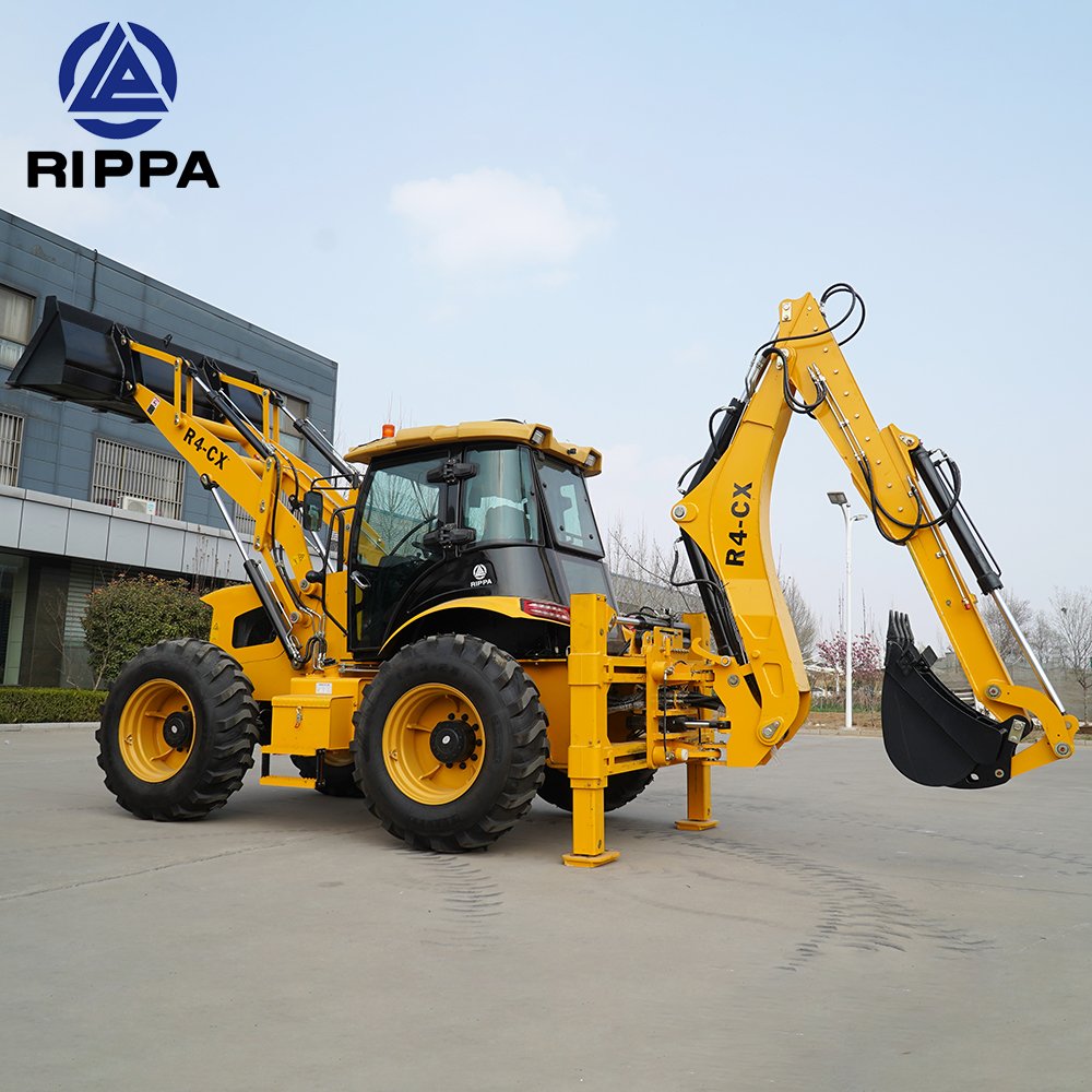Backhoe Loader Machine Excavation Loading Dual Purpose Wheel Excavator Loader 8Ton 9Ton