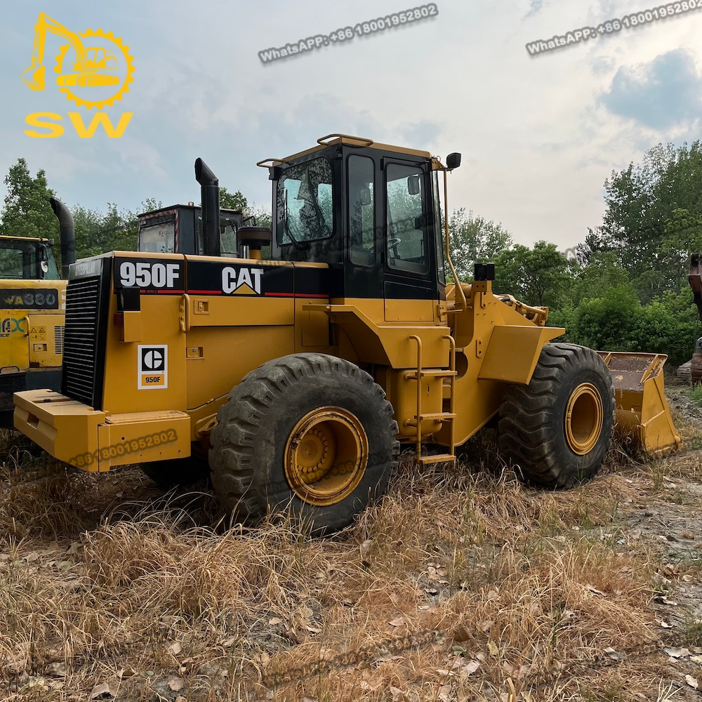 Used Japan CAT 950F wheel loader, second hand CAT 950F gear shift 966H 980 980G 980G front end bucket shovels wheel loader