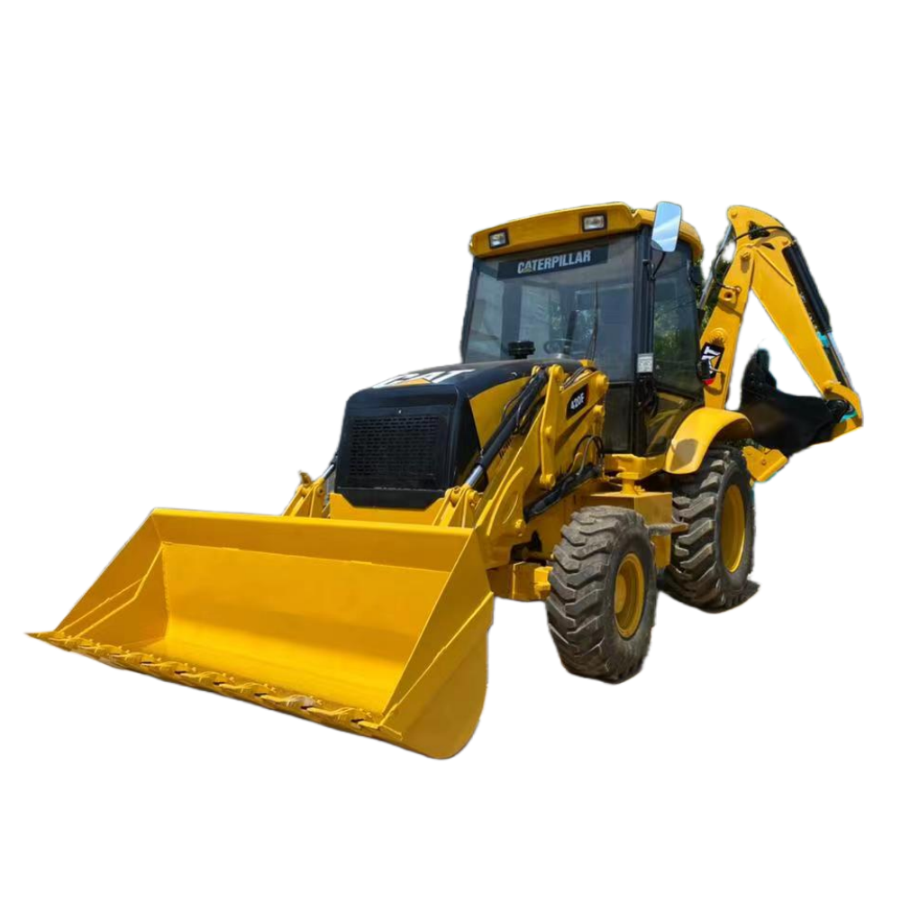 Used CAT 420F backhoe loader wheel used excavating loader or loader-digger Japan made retro excavator