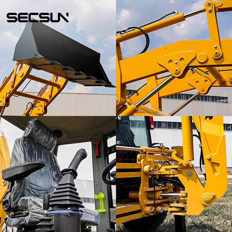 Chinese Wheel Backhoe loader Excavator Retroexcavadoras 1.8 Ton 2 Ton 2.6 Ton Backhoe loaders