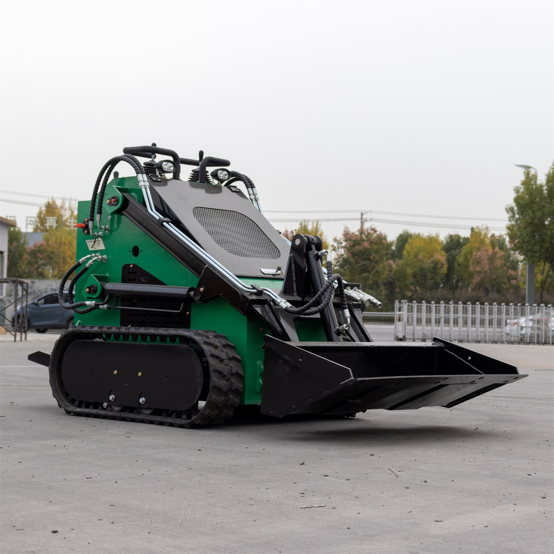 Factory price mini skid steer track loader 500kg 800kg 1 ton mini skid steer stump grinder