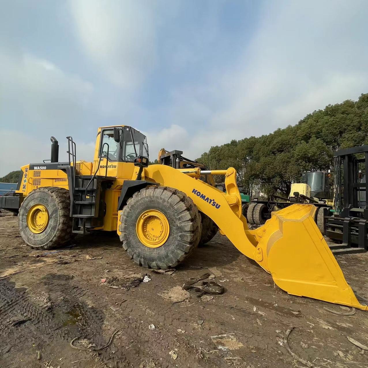 komatsu wa500-3 used 50ton wheel loader 93% NEW good price original made in japan in good working condition