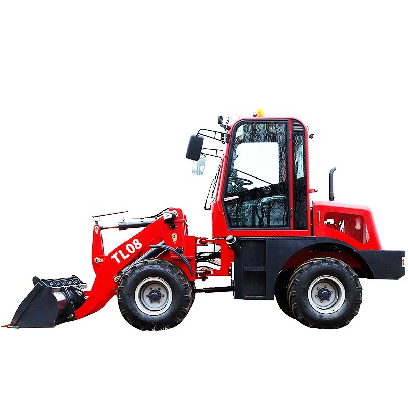 China TITAN 4 wheel drive 0.8 ton articulated small mini wheel loader front end loader for farm garden muti purpose use