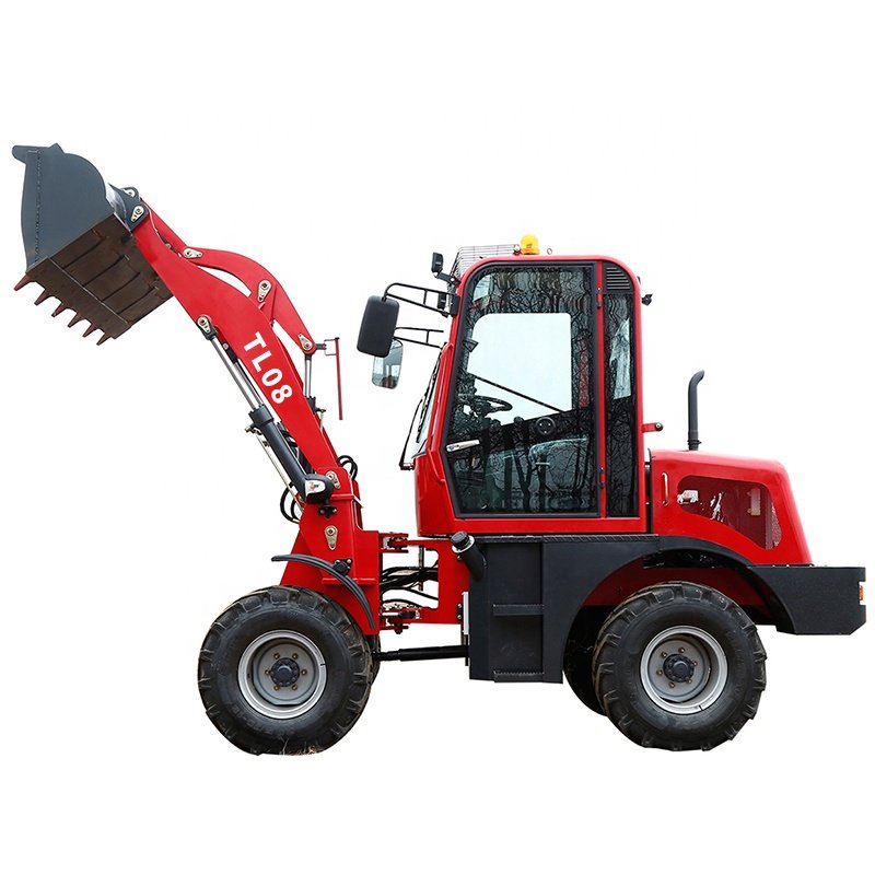 China TITAN 4 wheel drive 0.8 ton articulated small mini wheel loader front end loader for farm garden muti purpose use