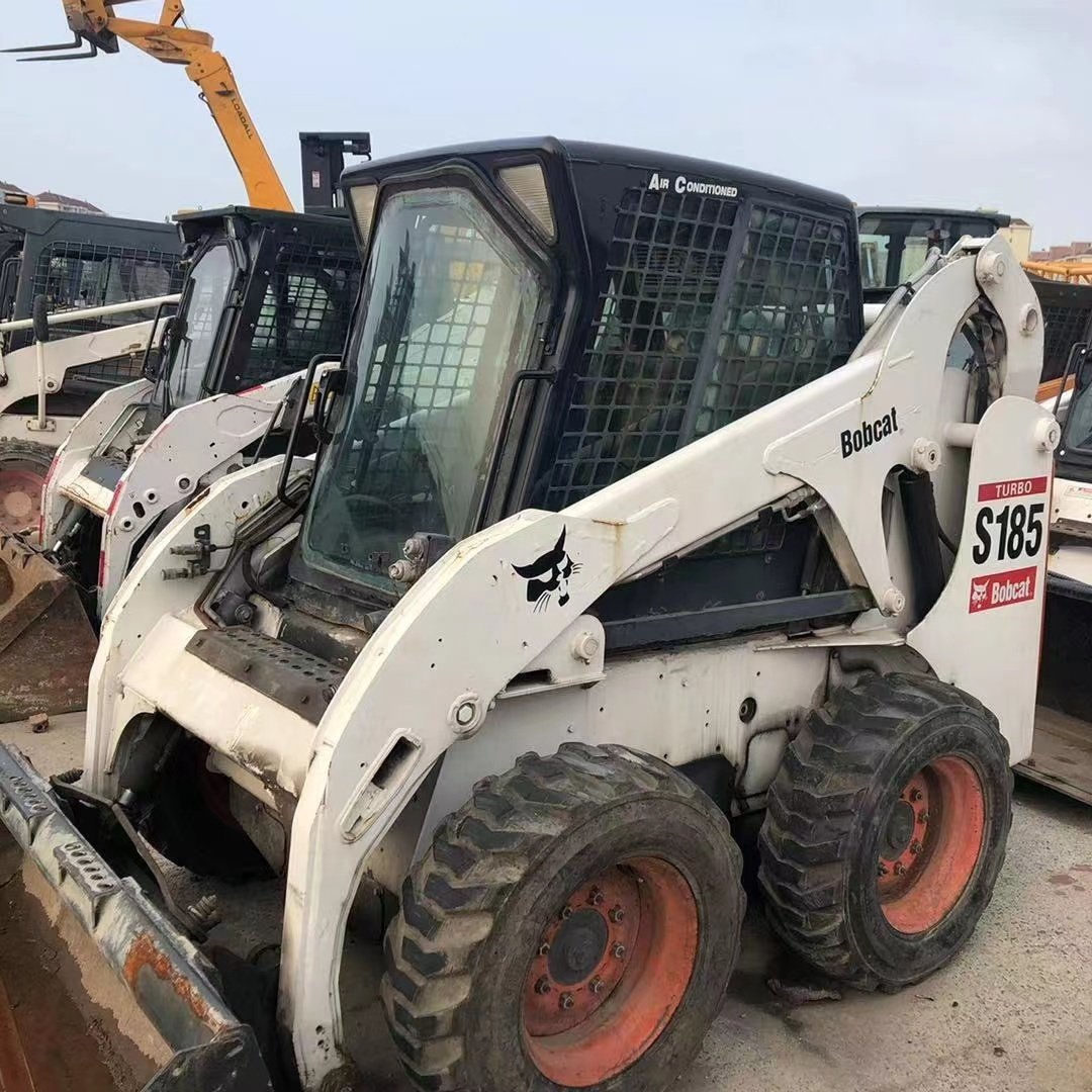 GOOD PRICE !! Good condition machines Hot sale small bobcat s185 used loaders bob cat skid steering loader