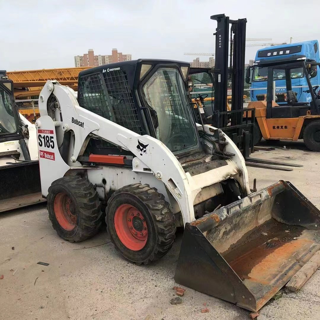 GOOD PRICE !! Good condition machines Hot sale small bobcat s185 used loaders bob cat skid steering loader