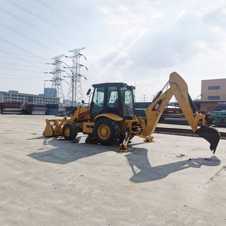 CAT 420F loader used tractor with front loader and backhoe grapple bucket for sale