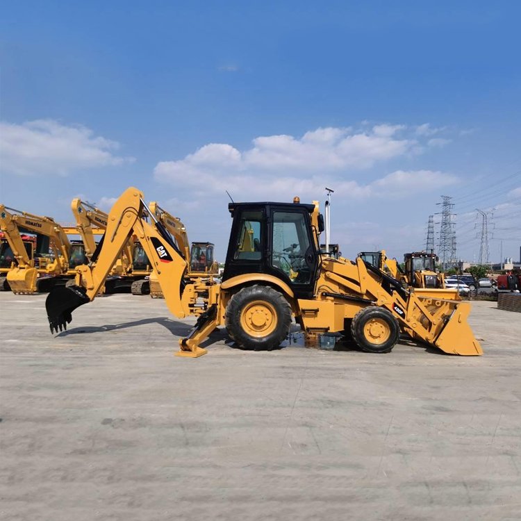 CAT 420F loader used tractor with front loader and backhoe grapple bucket for sale