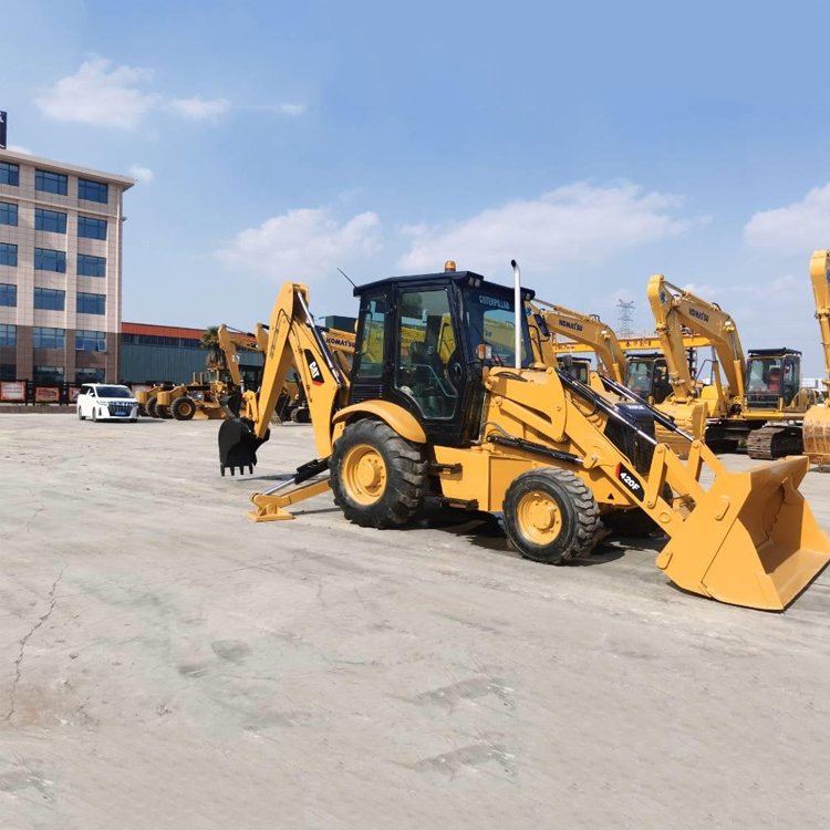 CAT 420F loader used tractor with front loader and backhoe grapple bucket for sale