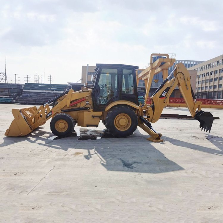 CAT 420F loader used tractor with front loader and backhoe grapple bucket for sale