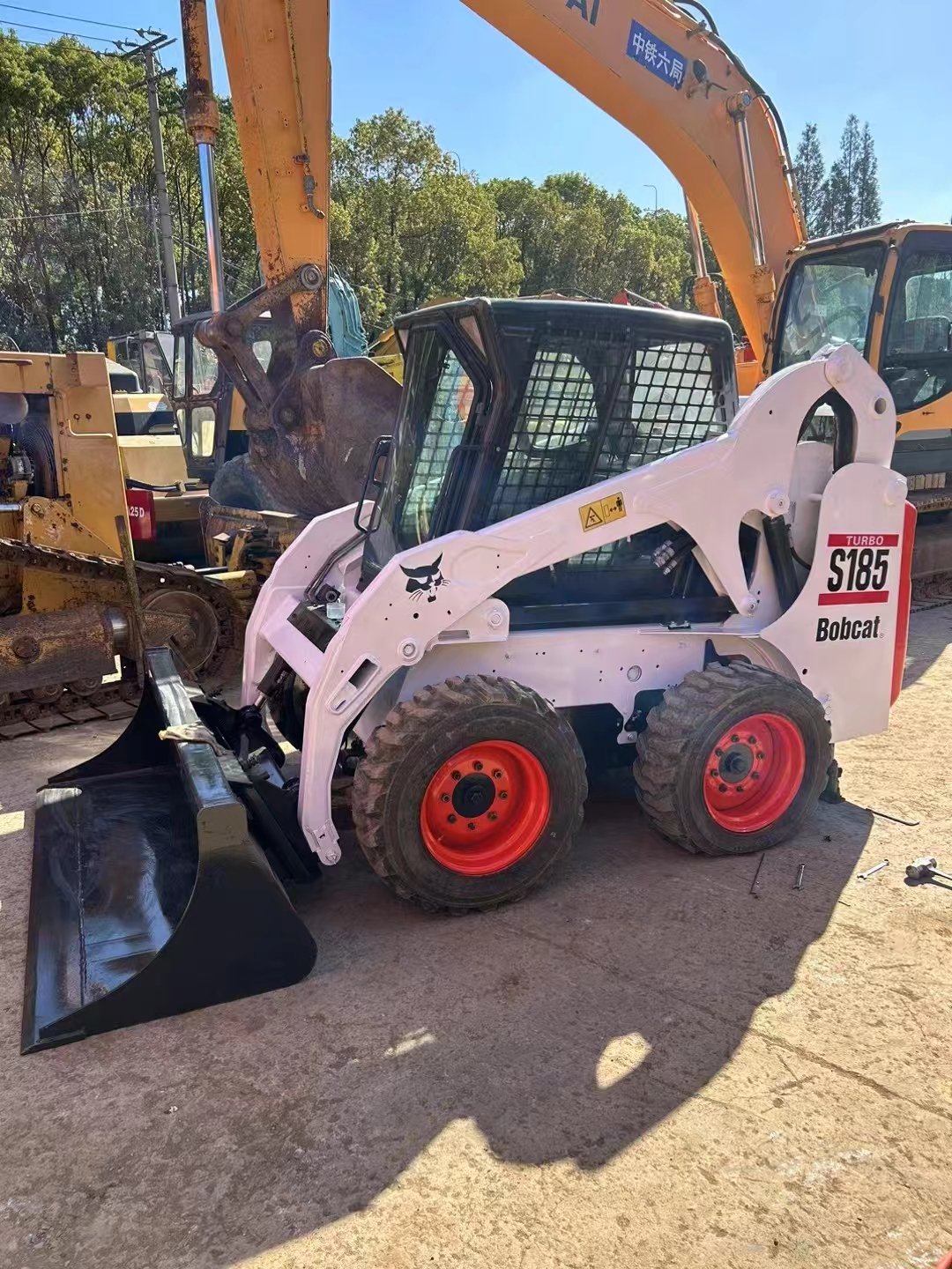 Used Bobcat S185 Bobcat Used Skid Steer Loader Used Bobcat Skid Steer Loader s185 With Mulcher for sale