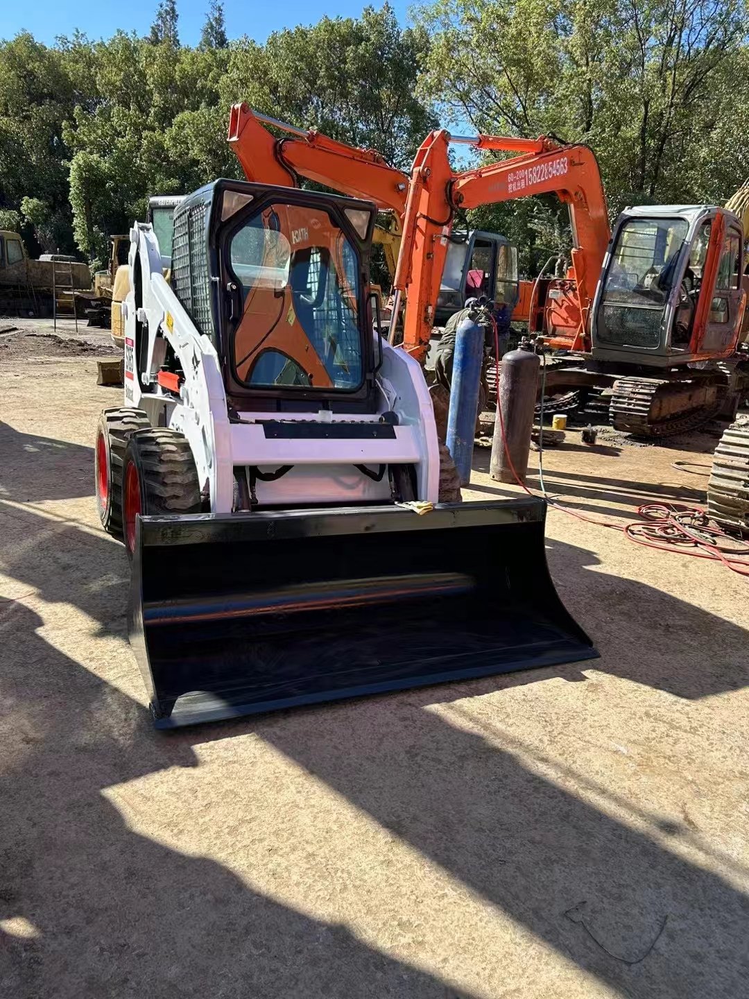 Used Bobcat S185 Bobcat Used Skid Steer Loader Used Bobcat Skid Steer Loader s185 With Mulcher for sale