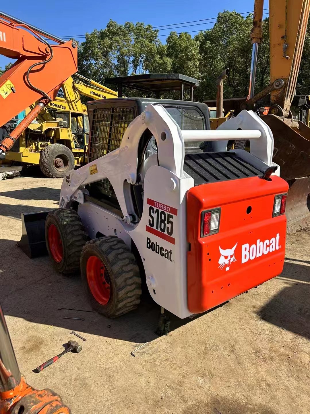 Used Bobcat S185 Bobcat Used Skid Steer Loader Used Bobcat Skid Steer Loader s185 With Mulcher for sale