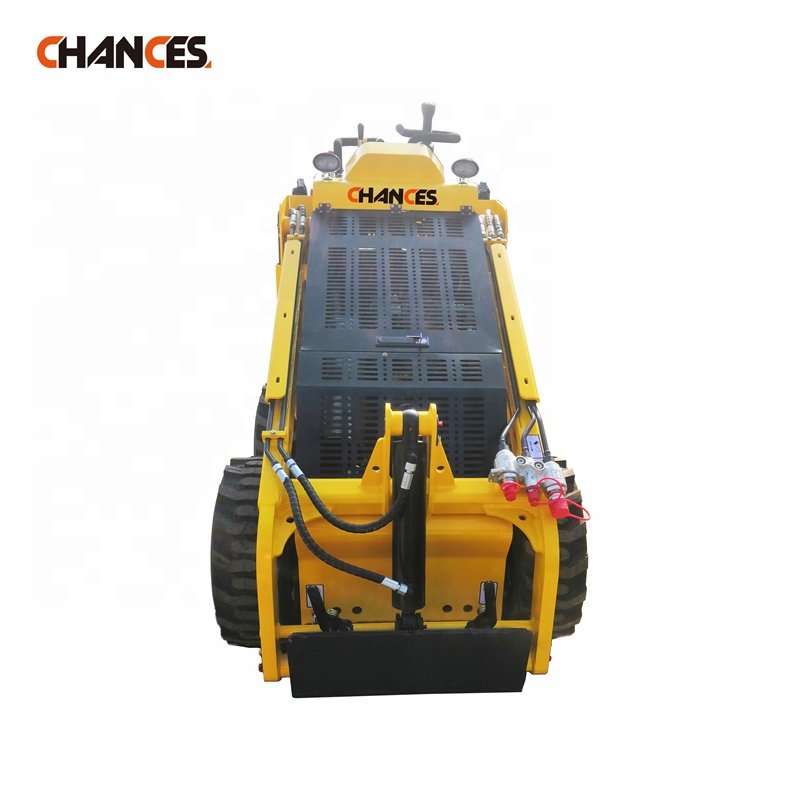 China diesel Mini Skid Steer Loader mini wheel loader With Kubota Perkins Engine joysticks control general bucket four in one