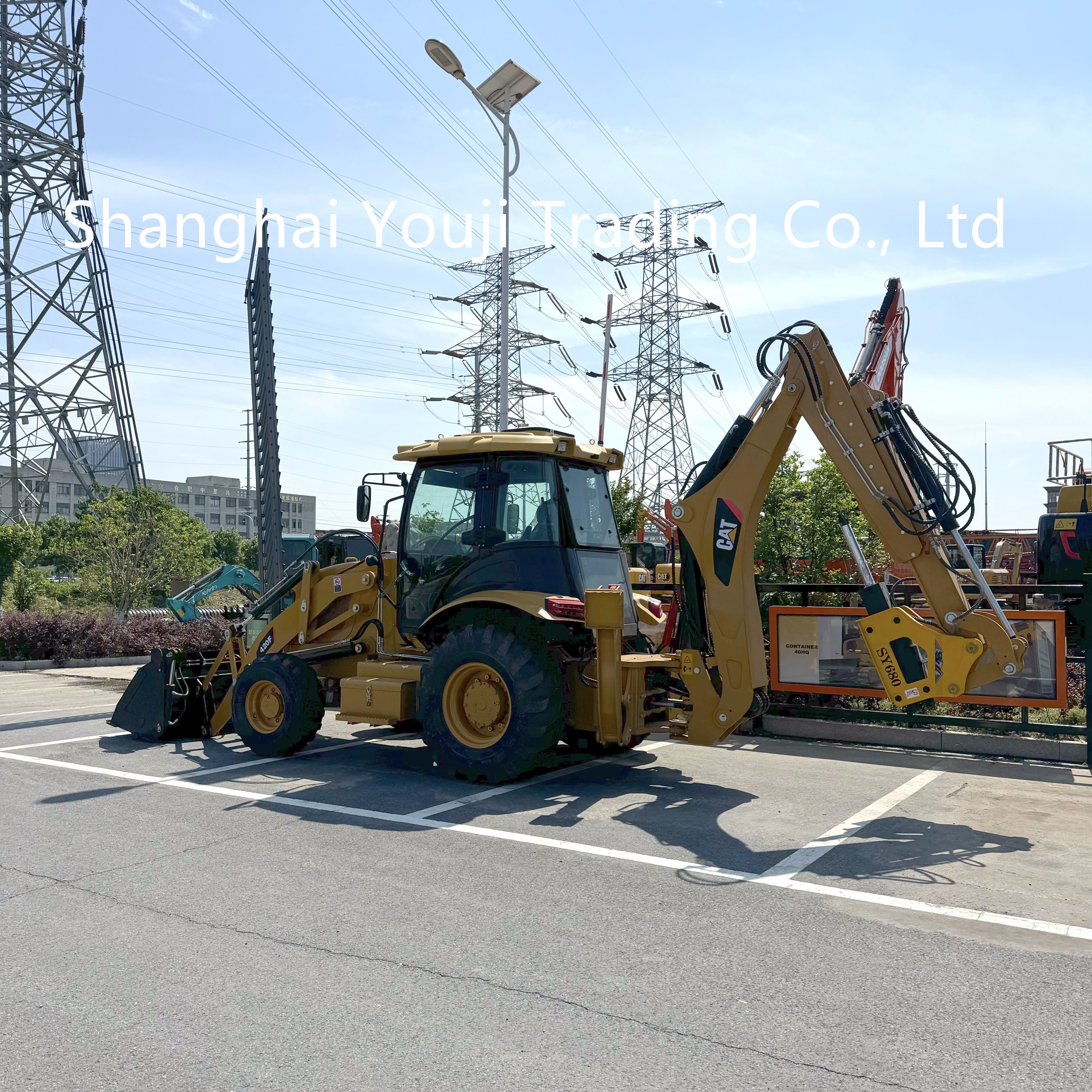 used backhoe loader Japanese cat 420f2 for sale in Shanghai used cat backhoe retro excavator CAT 420F 420F2