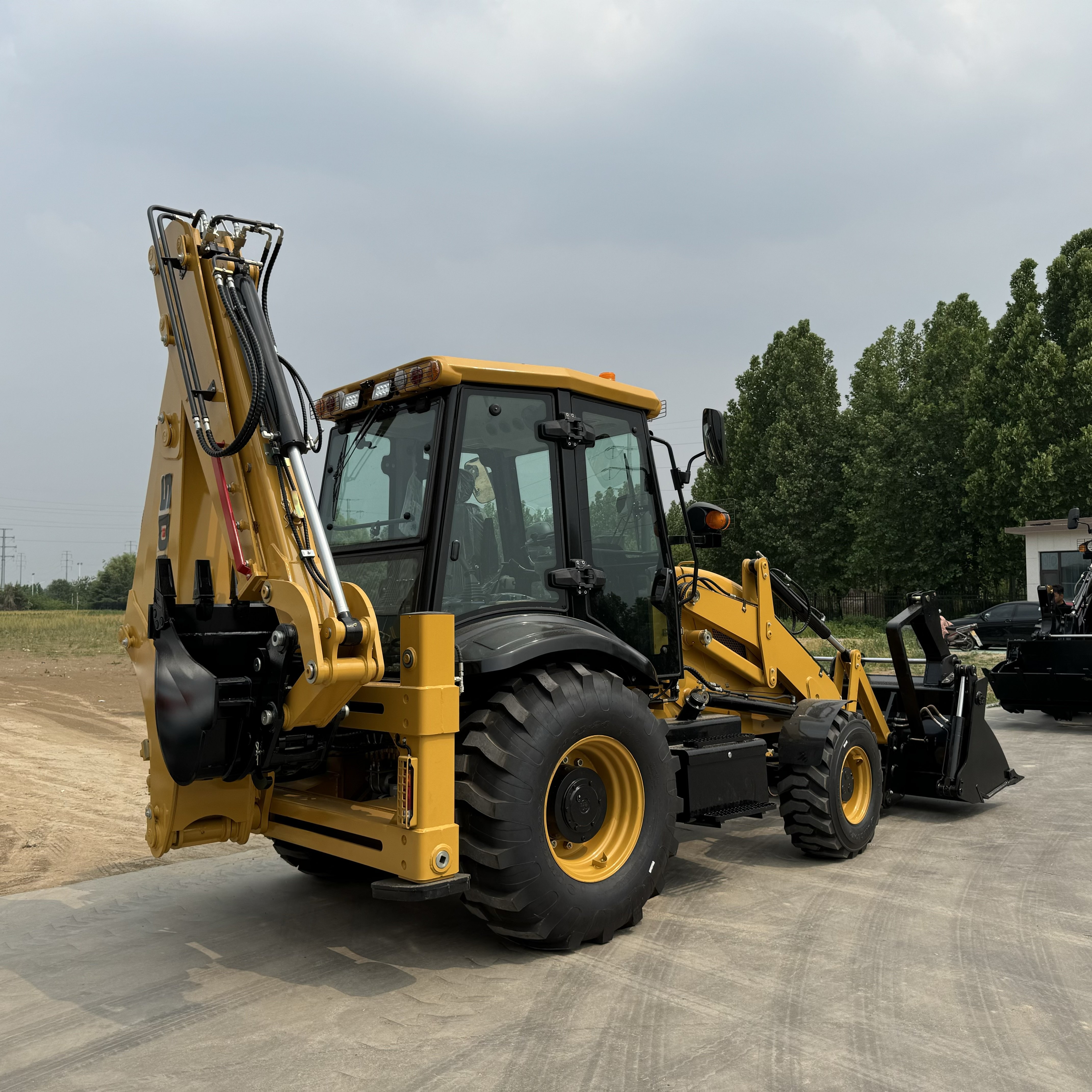 Wheel Front Loader Used Diesel Engine Backhoe with Yuchai Engine and Gearbox 1 Year Warranty