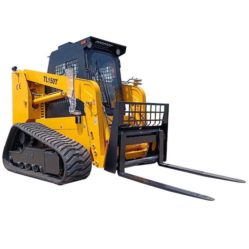 China Titan TL150T Skid Steer Loader with 0.6cbm Bucket Capacity Kubota Engine Track Drive New Used for Restaurant Industries