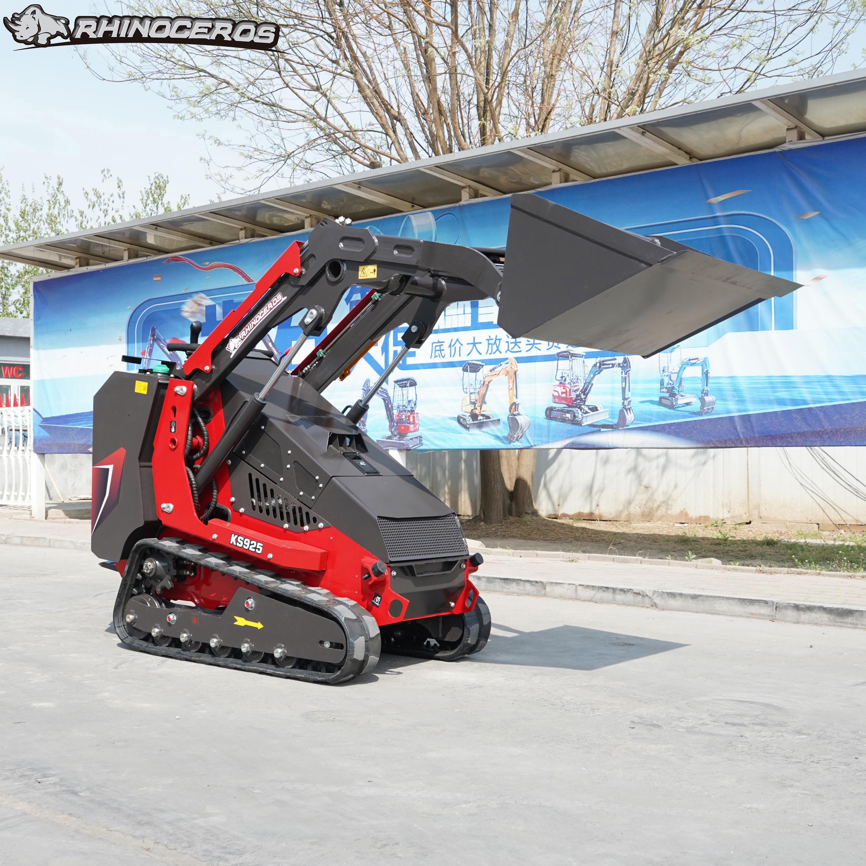 New Mini Track Loader KS925 1.5ton Rhinoceros Skid Steer with Kubota Engine CE EPA ISO Certified EPA Export Excavator Used