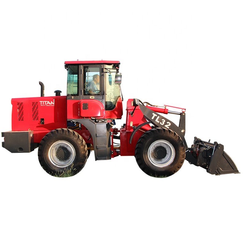 Titanhi 3.2ton 4WD Tractor Hjullastare Steel Rims Carregadora De Rodes High Quality Cheap Price Front Arm Loader with Quick Hitc