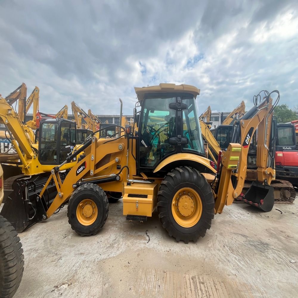 Used Caterpillar 416E 420F 420F2 Backhoe Loader 3 Ton Rated Load Front Loader Motor Pump Engine Key JCB John Deere Caterpillar