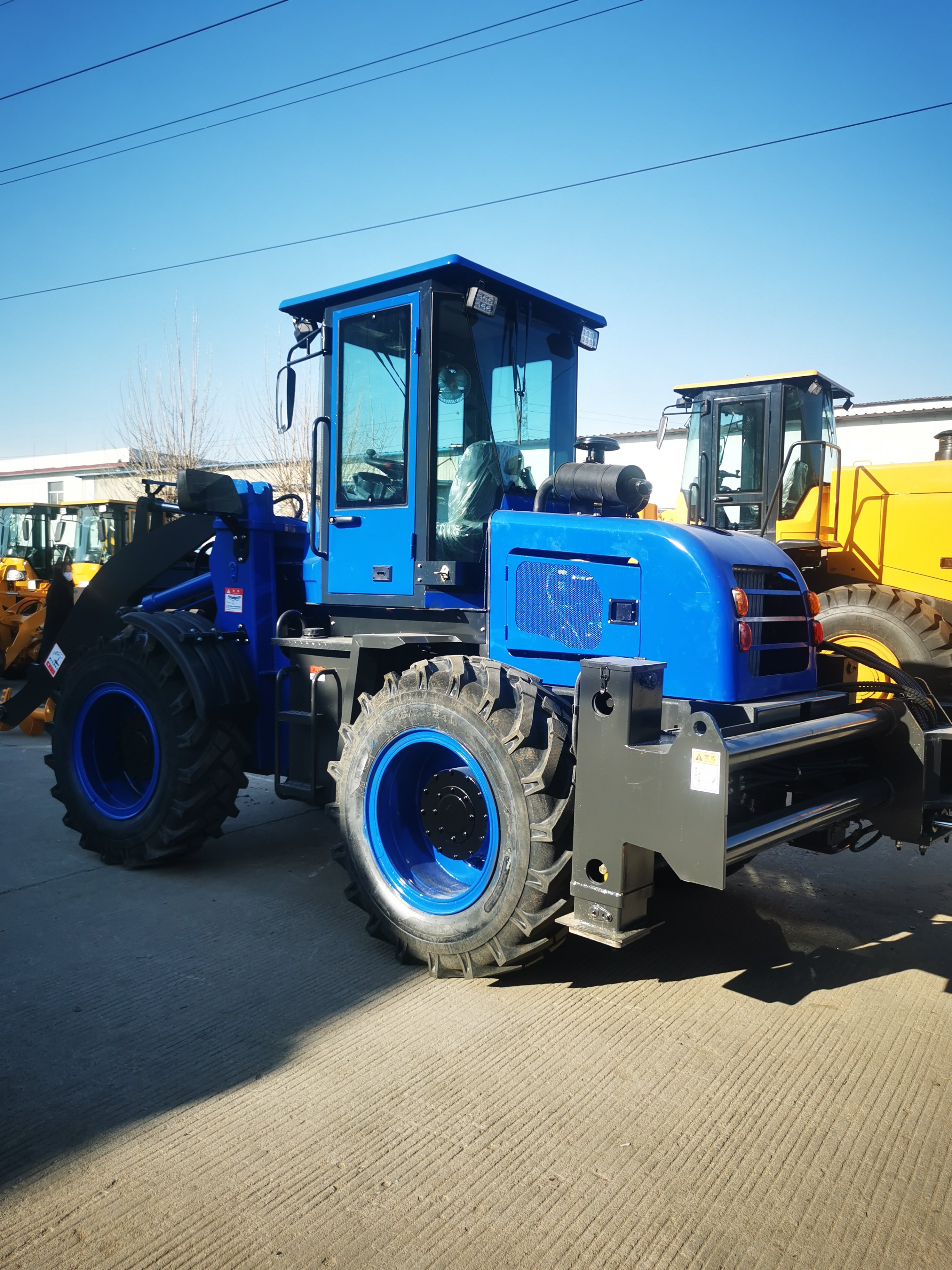 retroexcavadora China wheel loader Grapple Front End Tractor Log Loader backhoe excavator digger for farm used