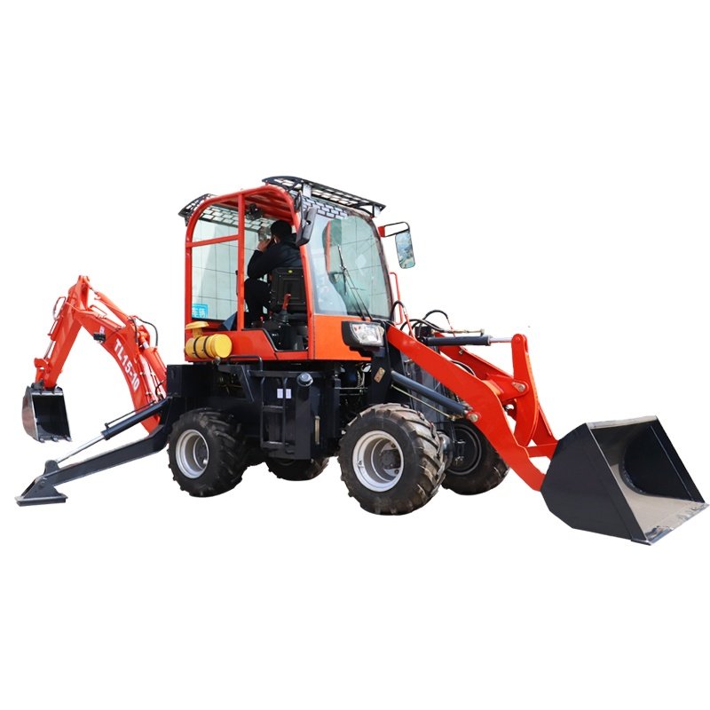 1 Ton 4x4 Heavy Equipment Backhoe Loader with Price Used Condition Front Loader Engine Pump Core Components Bucket Attachments