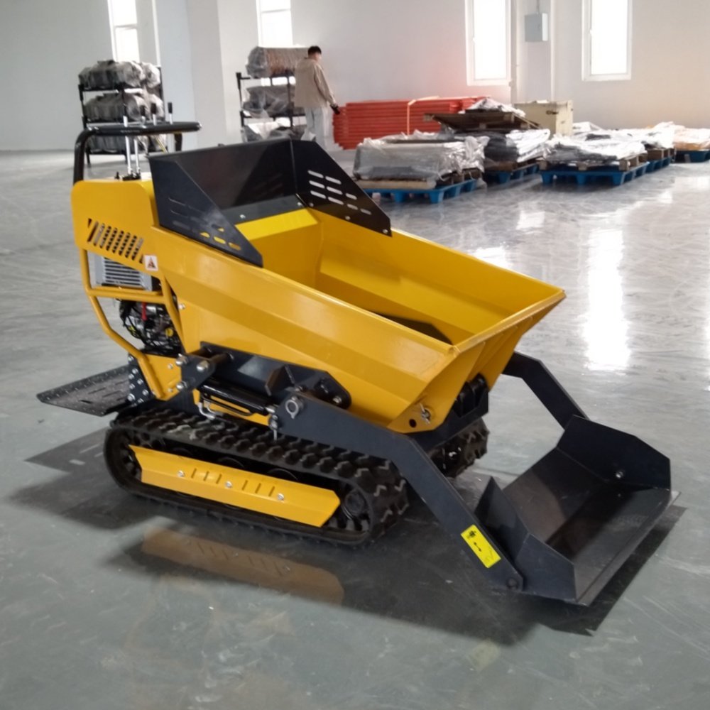 800kg Hydraulic Crawler small Mini Dumper 1ton dumper mini transporter Construction garden mini track dumper