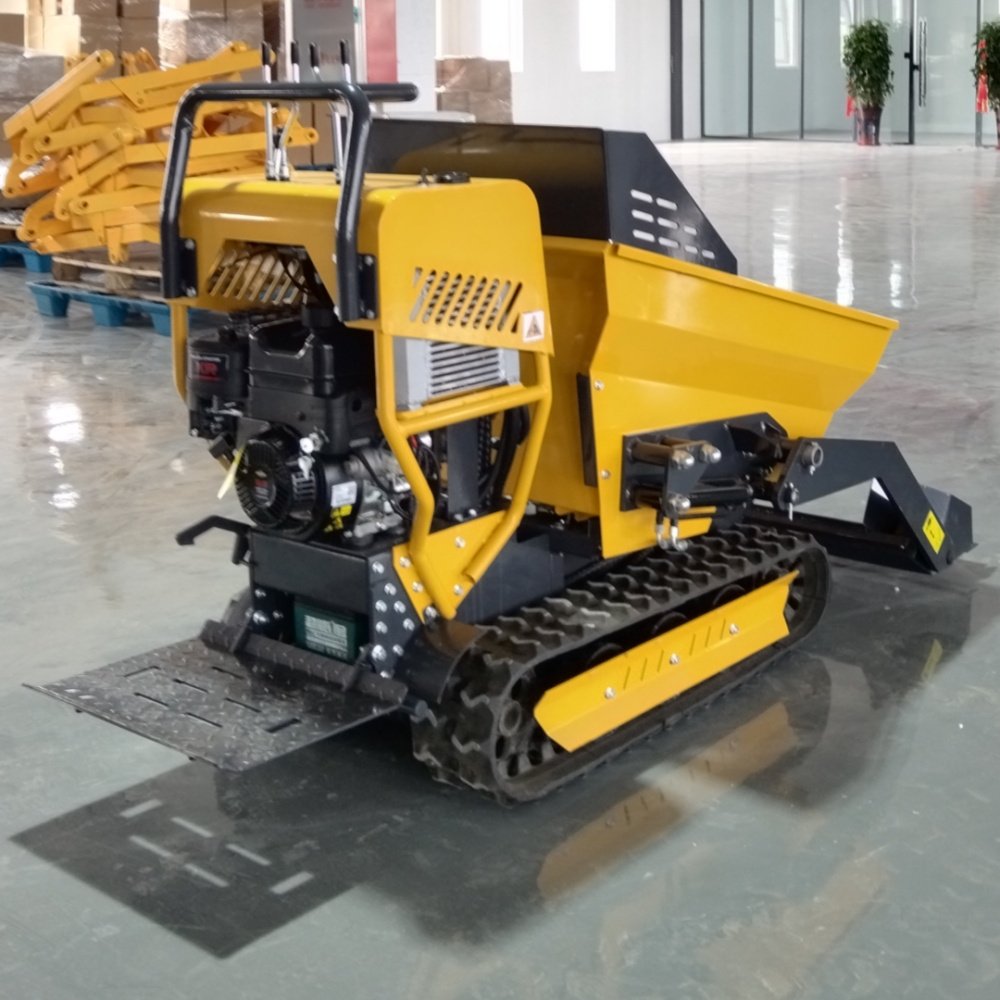 800kg Hydraulic Crawler small Mini Dumper 1ton dumper mini transporter Construction garden mini track dumper