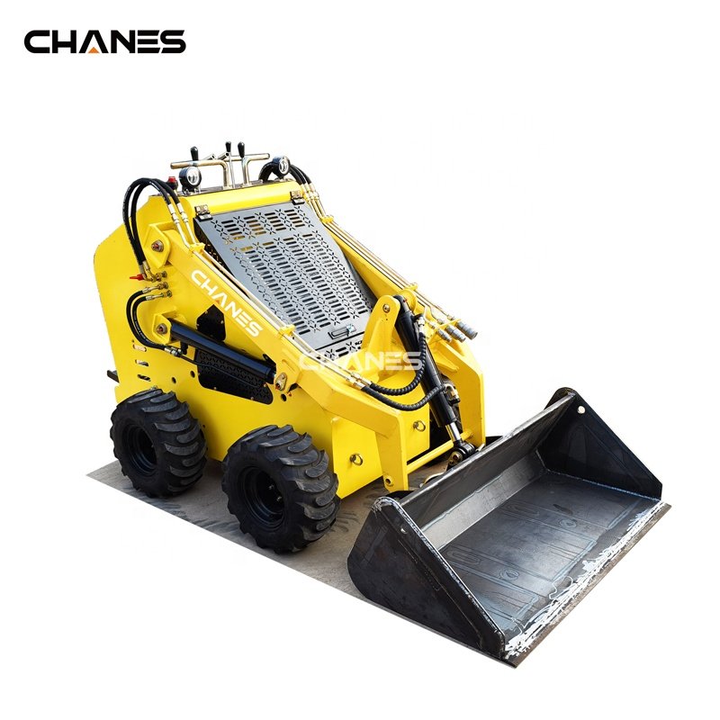 Wheeled mini skid steer loader mini wheel loader with 23hp EPA petrol engine 18*8.5-8 tubeless tires standard bucket