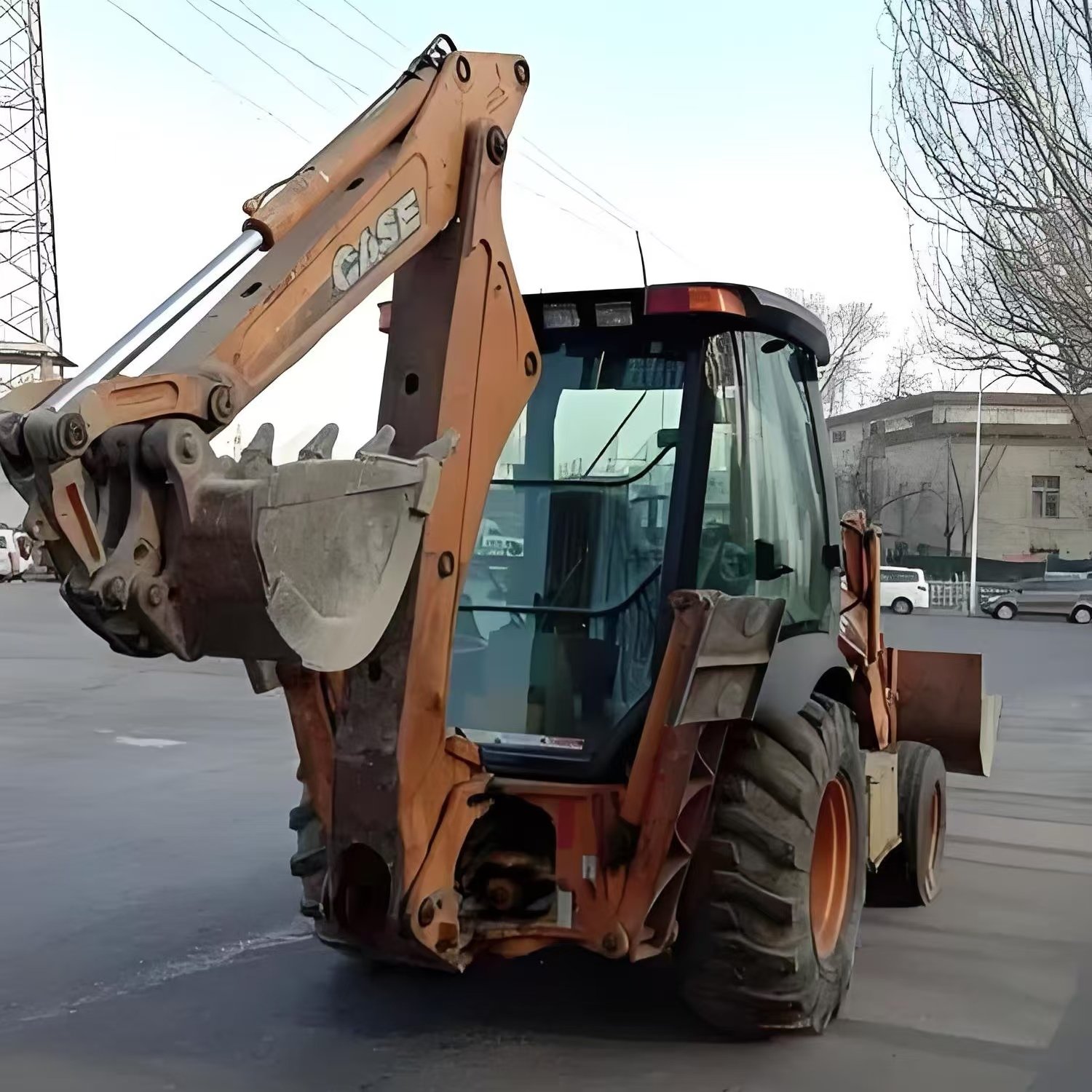 Original Used case backhoe loader excavator 580 590 695 low price for sale