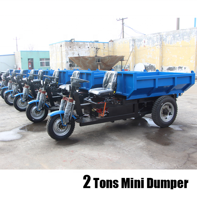 Cheap 2 Ton Mini Truck Dumper Load Stone Truck Used Hydraulic Dump Mini Electric Dumper Truck for Mine