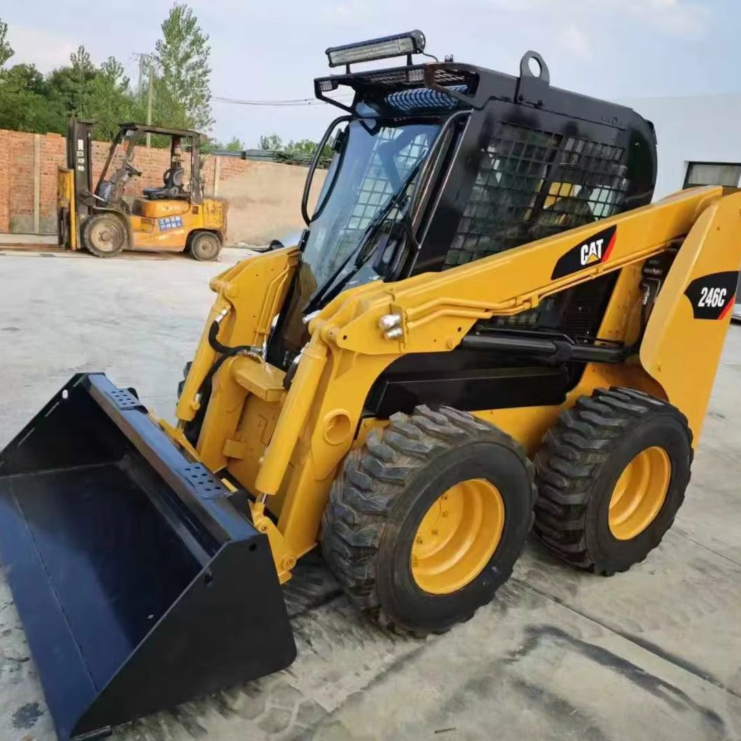 Used Wheel Loader CAT246C Caterpillar 246 Mini Construction Machinery Mini Wheel Skid Steer Loader for sale