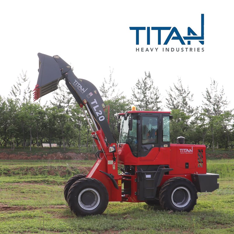 Chinese Titan Brand Mini Front-End Wheel Loader TL20 8 Ton Retail Loader Used Engine Motor Pump Gearbox Bearing PLC Included