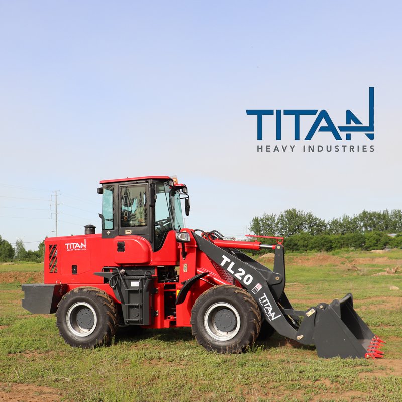 Chinese Titan Brand Mini Front-End Wheel Loader TL20 8 Ton Retail Loader Used Engine Motor Pump Gearbox Bearing PLC Included
