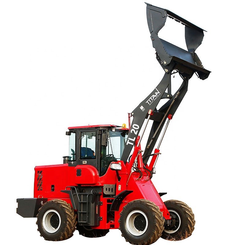 Chinese Titan Brand Mini Front-End Wheel Loader TL20 8 Ton Retail Loader Used Engine Motor Pump Gearbox Bearing PLC Included