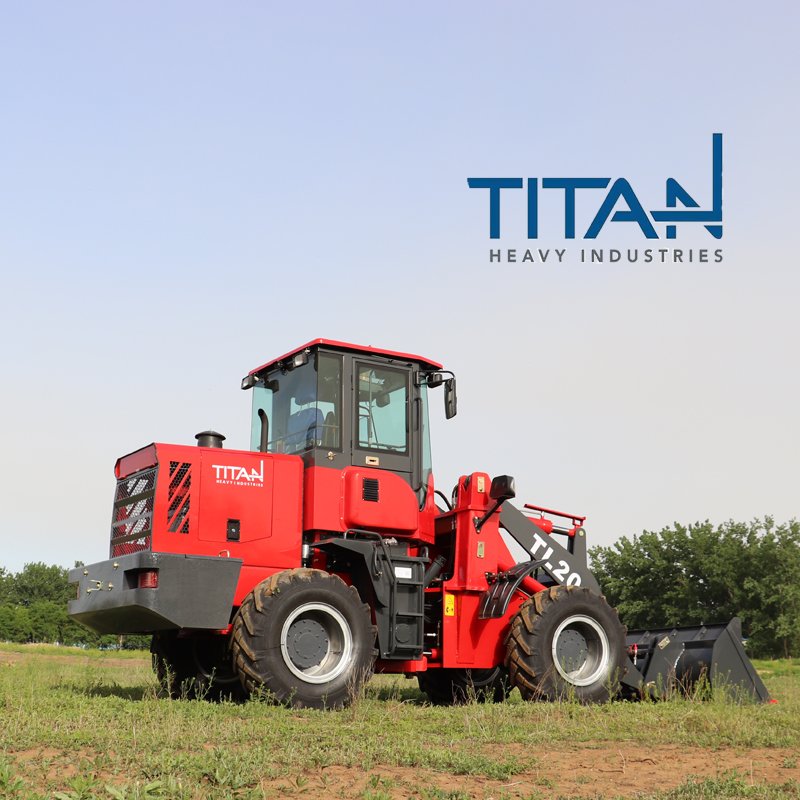 Chinese Titan Brand Mini Front-End Wheel Loader TL20 8 Ton Retail Loader Used Engine Motor Pump Gearbox Bearing PLC Included