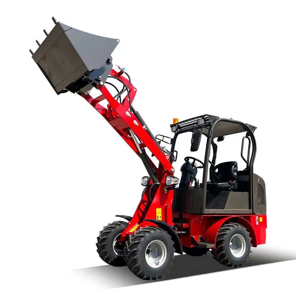 Hot Sale 500kg 1 ton mini wheel loader 4x4 electric Diesel small wheel loader for sale