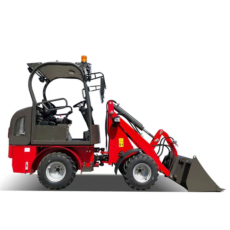 Hot Sale 500kg 1 ton mini wheel loader 4x4 electric Diesel small wheel loader for sale