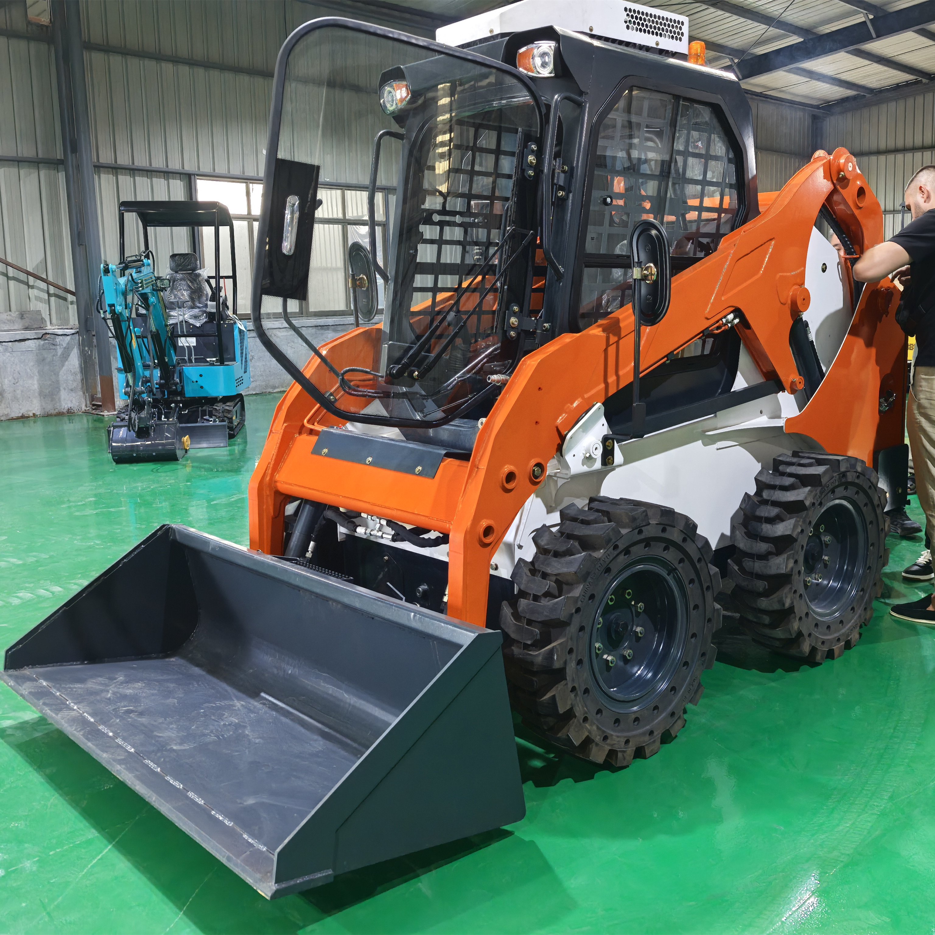 Factory Supply Full-Hydraulic Mini Skid Steer Loader Earth Auger Used/ New Mini Wheel Loader for Skid-Steer Loader