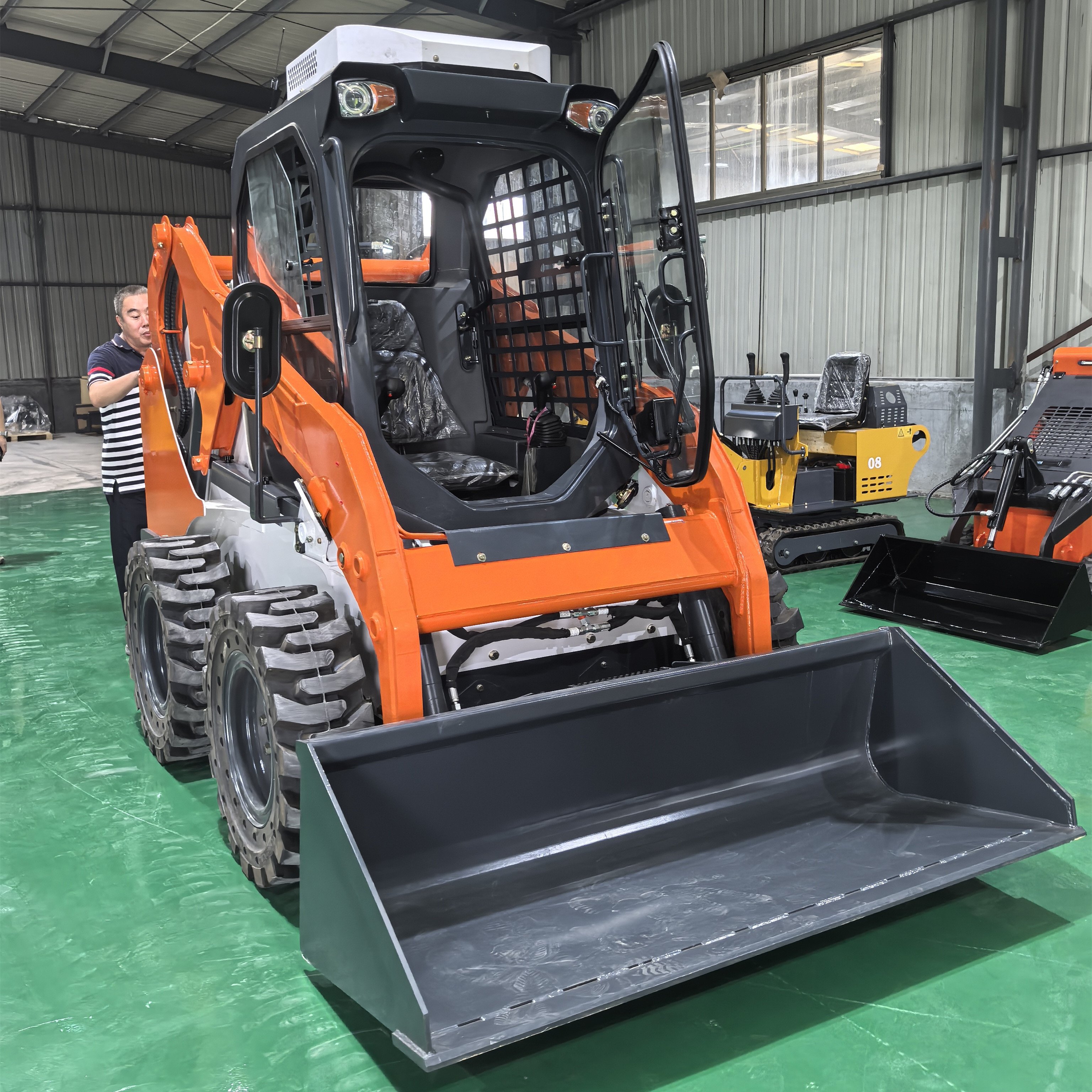 Factory Supply Full-Hydraulic Mini Skid Steer Loader Earth Auger Used/ New Mini Wheel Loader for Skid-Steer Loader