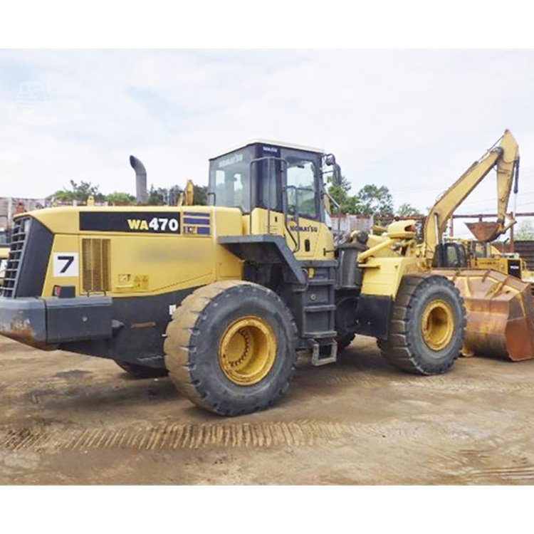 loading 7 ton second hand Komatsu WA470-6 wheel loader used 470 WA470 WA450 450 470-5 2008 original paint for sale