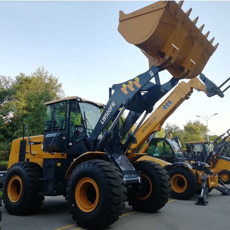 5 Ton Rock Bucket Front Wheel Loader LW500FN Big Bucket Loader 5 Ton Wheel Loader Cost