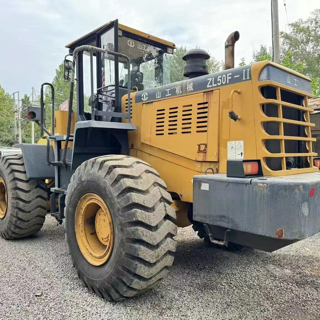 High Quality Used 50 Wheel Loader Front Loader 5 Ton Rated Load Cat Engine Kawasaki