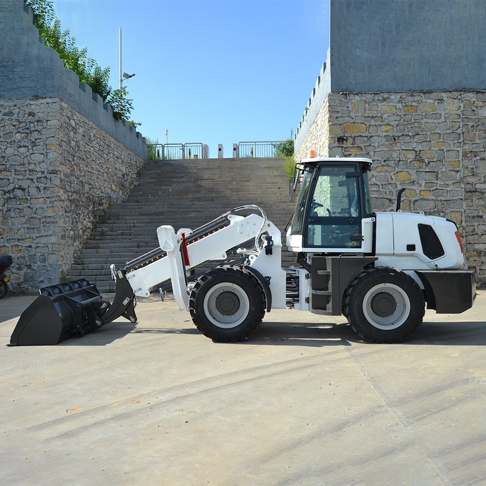 2 Ton Mini Telescopic Front Loader CE/ISO Certification New Used Cummins Engine 4x4 Wheel Drive Gearbox Pump Bucket Accessories